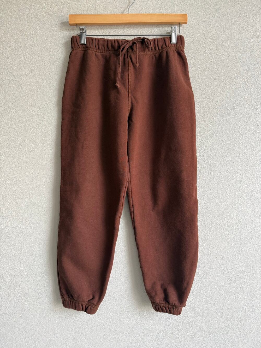 Reformation Organic Brown Jogger Cropped Boyfriend Sweatpants Size Small